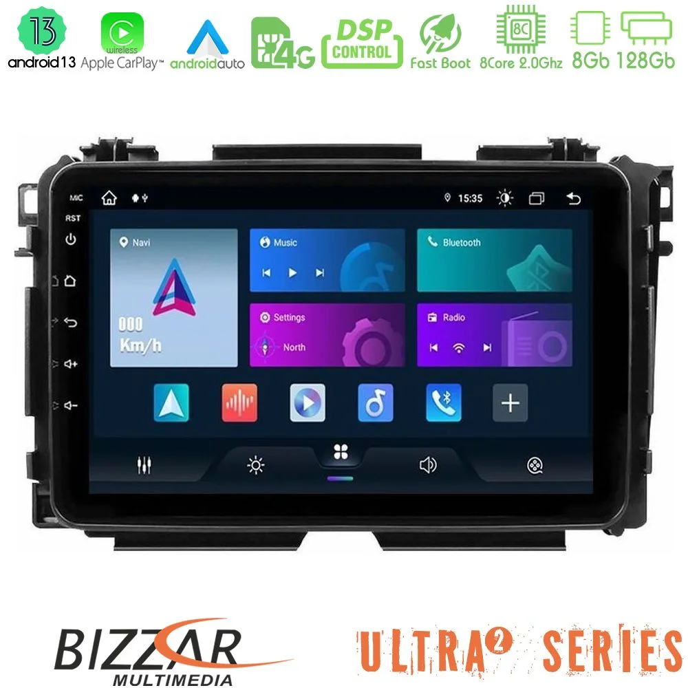 Φωτογραφία προϊόντος: Bizzar Ultra Series Honda HR-V 8core Android13 8+128GB Navigation Multimedia Tablet 9