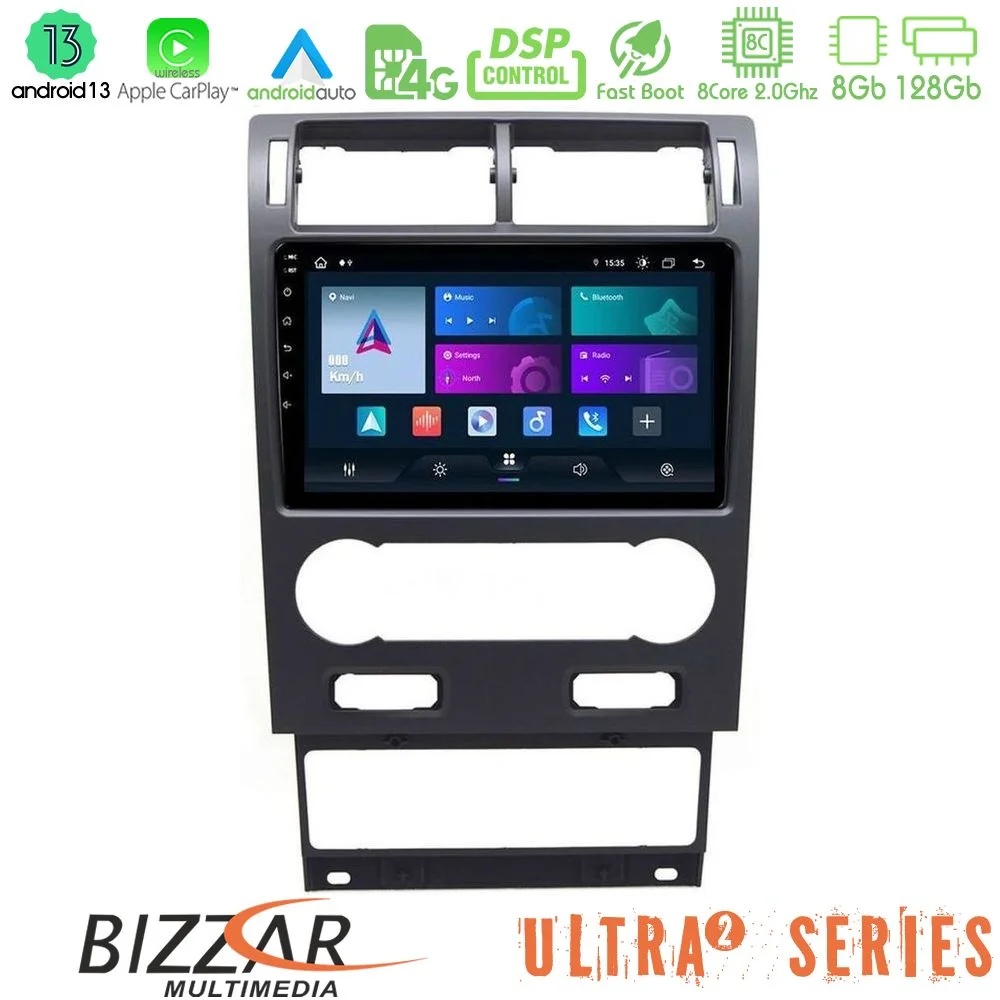Φωτογραφία προϊόντος: Bizzar Ultra Series Ford Mondeo 2004-2007 8core Android13 8+128GB Navigation Multimedia Tablet 9