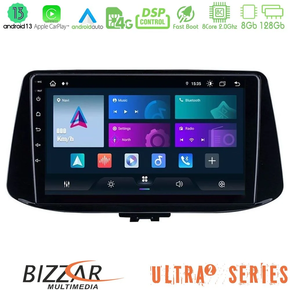 Φωτογραφία προϊόντος: Bizzar Ultra Series Hyundai i30 8core Android13 8+128GB Navigation Multimedia Tablet 9