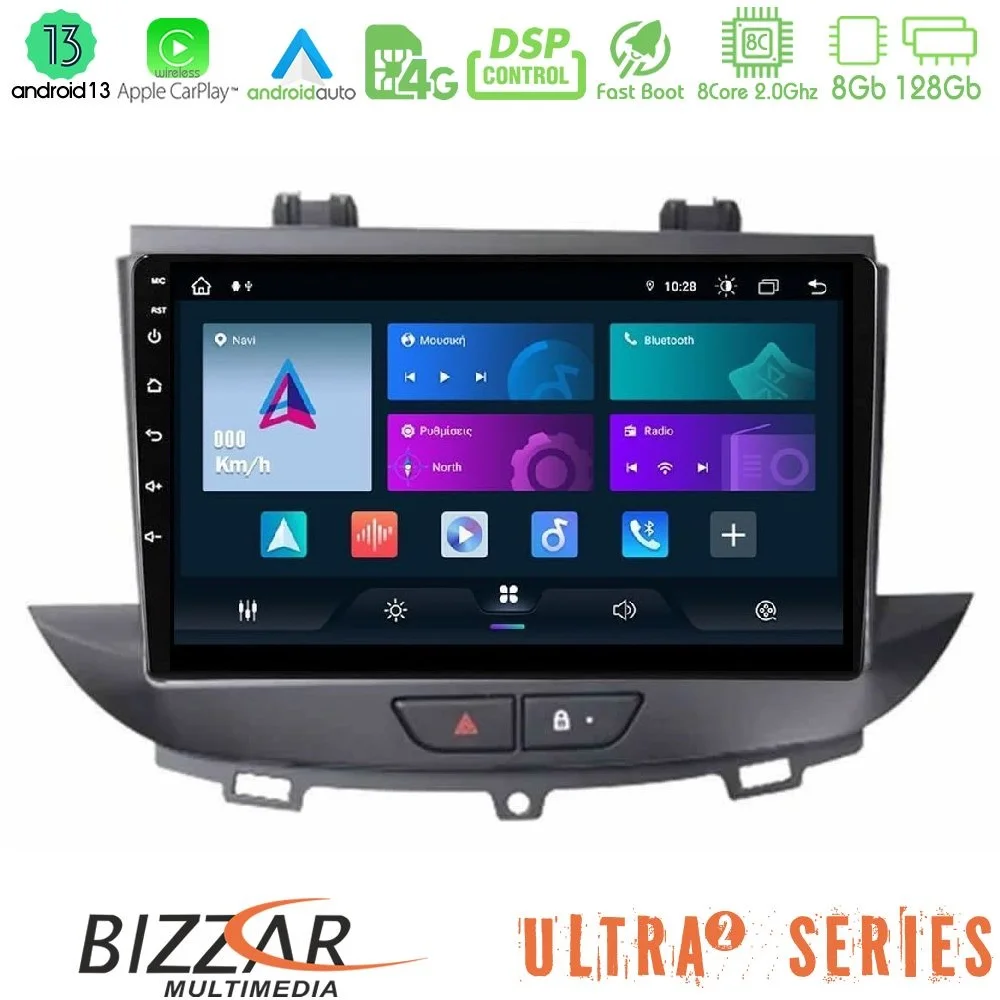 Φωτογραφία προϊόντος: Bizzar Ultra Series Opel Grandland/Crossland X 8core Android13 8+128GB Navigation Multimedia Tablet 9