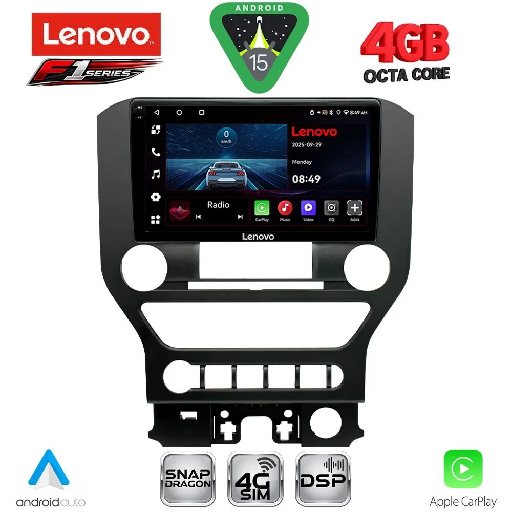 Φωτογραφία προϊόντος: LENOVO SSQ 9166_CPA 4BUT (9inc) MULTIMEDIA TABLET for FORD MUSTANG mod. 2015-2020
