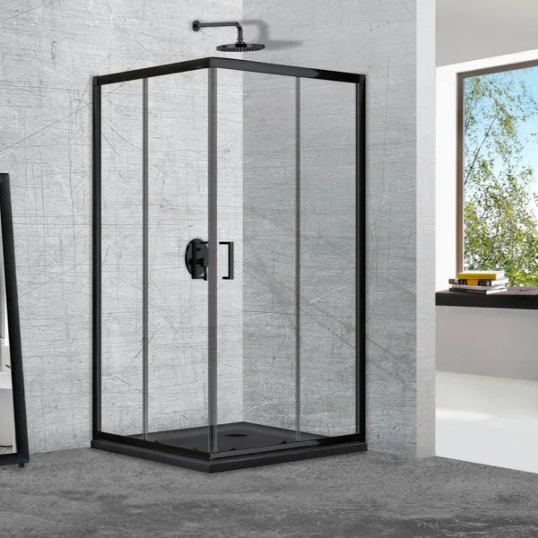 Φωτογραφία προϊόντος: Aquarelle Clever Plus Black Clear Aquaclean 100x100x195 Τετράγωνη Καμπίνα
