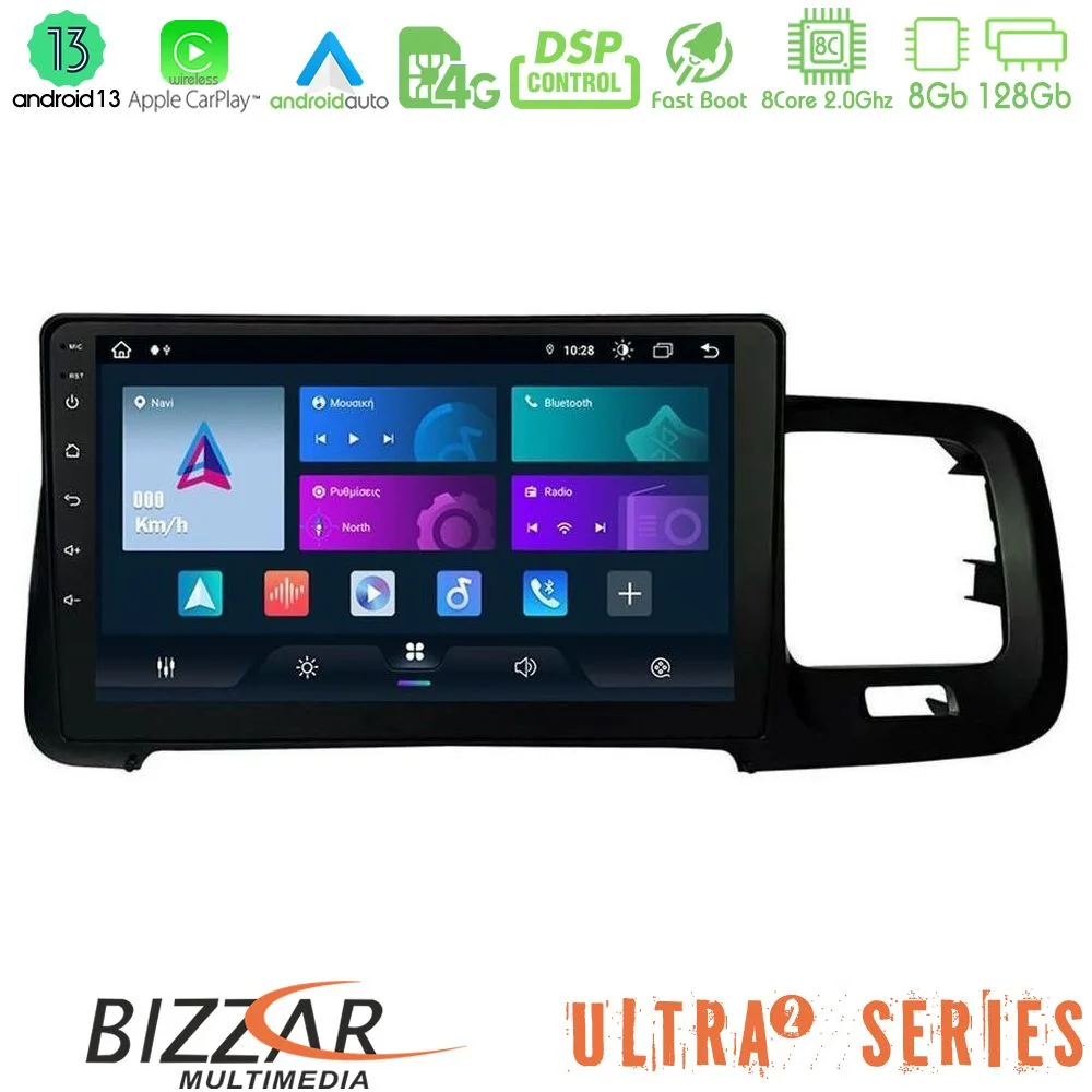 Φωτογραφία προϊόντος: Bizzar Ultra Series Volvo S60 2010-2018 8core Android13 8+128GB Navigation Multimedia Tablet 9