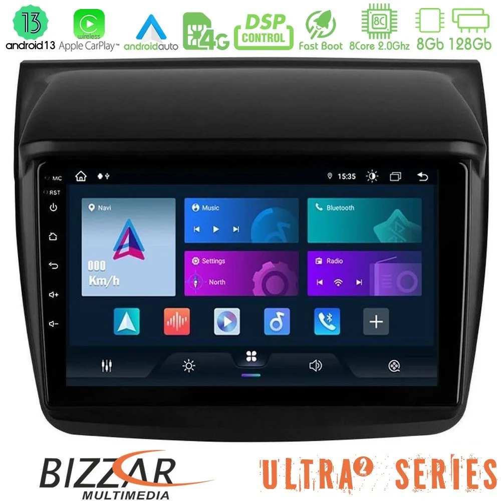 Φωτογραφία προϊόντος: Bizzar Ultra Series Mitsubishi L200 8core Android13 8+128GB Navigation Multimedia Tablet 9