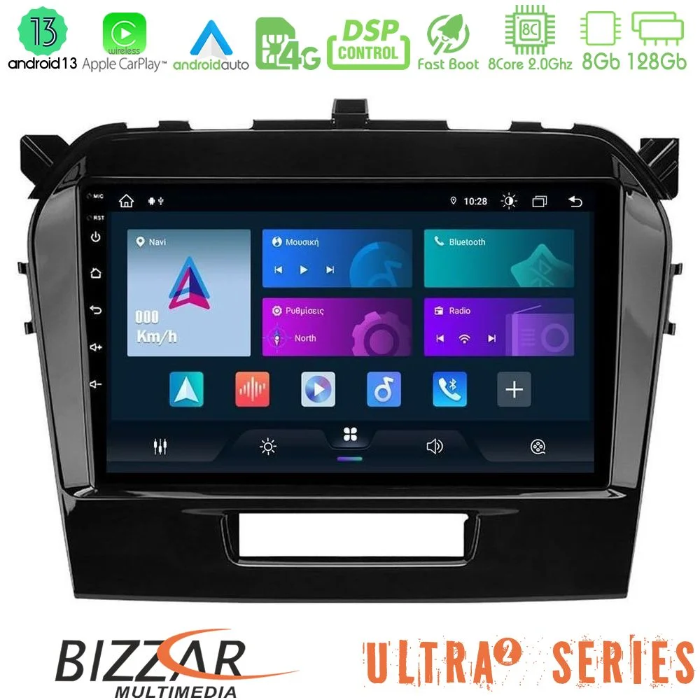 Φωτογραφία προϊόντος: Bizzar Ultra Series Suzuki Vitara 2015-2021 8core Android13 8+128GB Navigation Multimedia Tablet 9