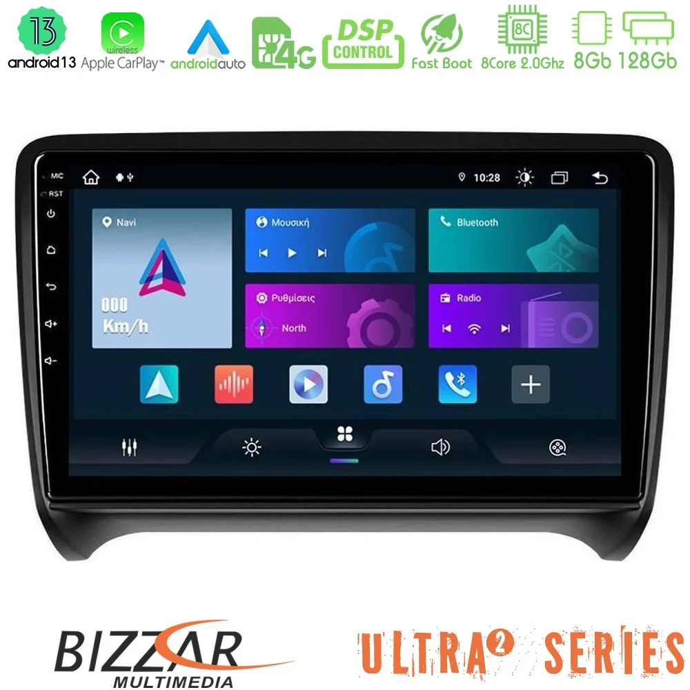 Φωτογραφία προϊόντος: Bizzar Ultra Series Audi TT B7 8core Android13 8+128GB Navigation Multimedia Tablet 9