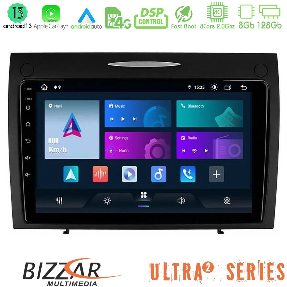 Φωτογραφία προϊόντος: Bizzar Ultra Series Mercedes SLK Class 8core Android13 8+128GB Navigation Multimedia Tablet 9