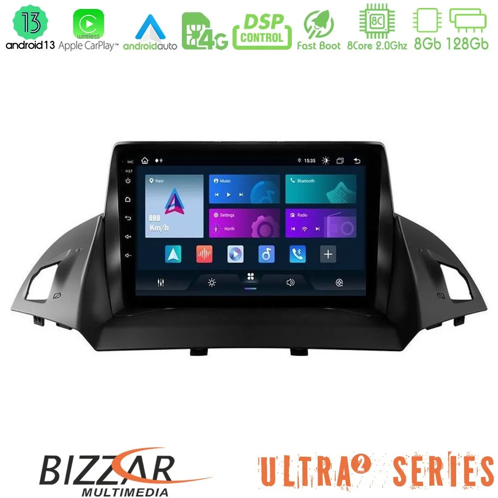 Φωτογραφία προϊόντος: Bizzar Ultra Series Ford C-Max/Kuga 8core Android13 8+128GB Navigation Multimedia Tablet 9