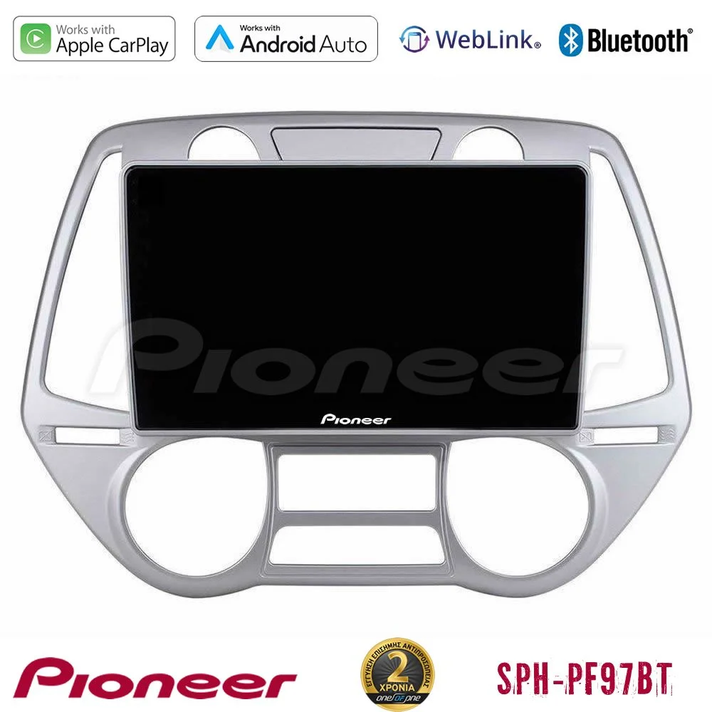Φωτογραφία προϊόντος: Pioneer SPH-PF97BT Series Hyundai i20 2009-2012 Auto A/C Multimedia Station 9 (Tablet Style) Με Carplay & Android Auto