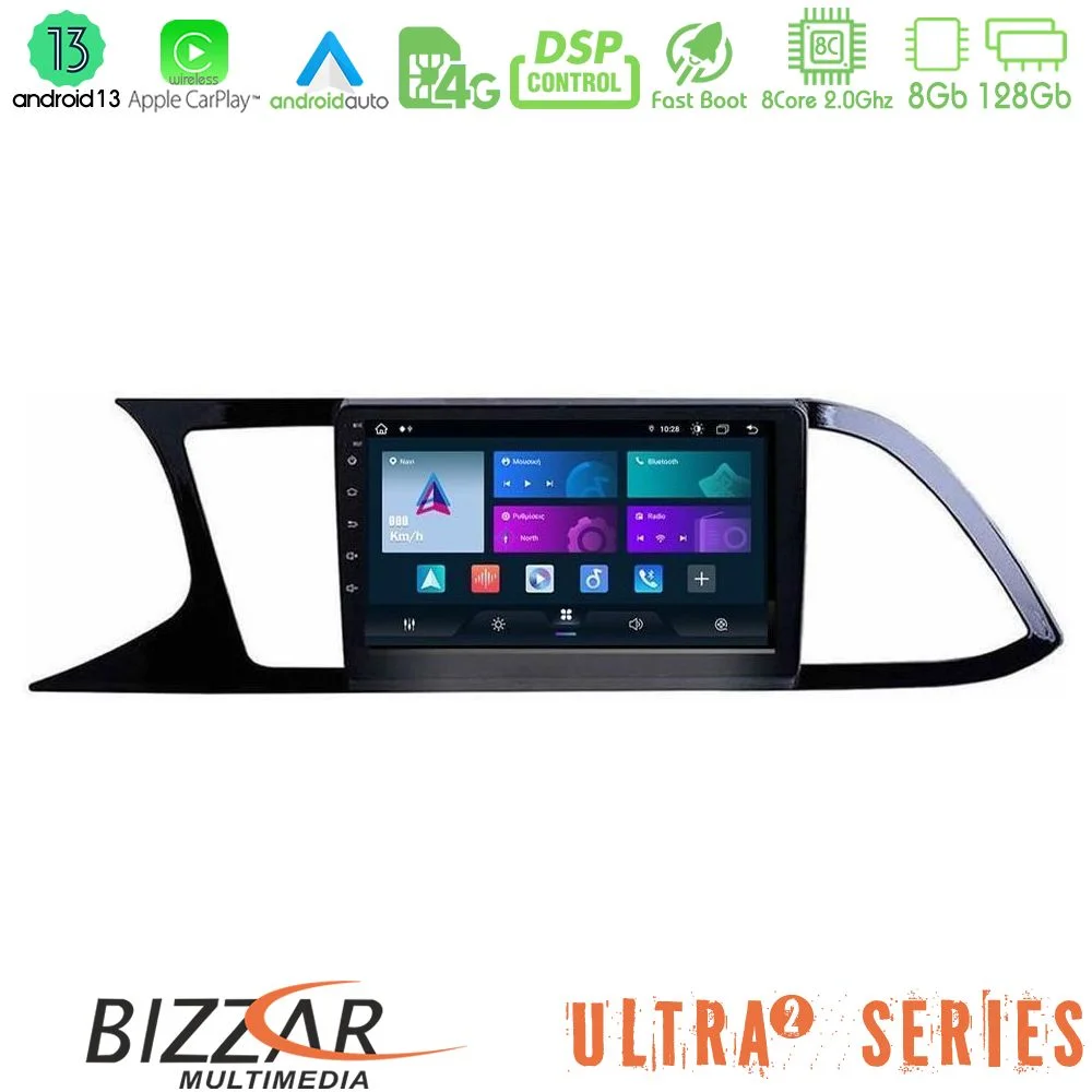 Φωτογραφία προϊόντος: Bizzar Ultra Series Seat Leon 2013 – 2019 8core Android13 8+128GB Navigation Multimedia Tablet 9