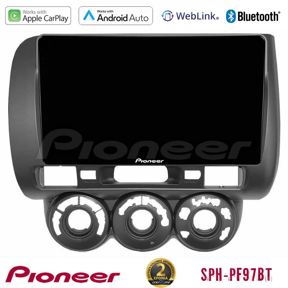 Φωτογραφία προϊόντος: Pioneer SPH-PF97BT Series Honda Jazz 2002-2008 (Manual A/C) Multimedia Station 9 (Tablet Style) Με Carplay & Android Auto