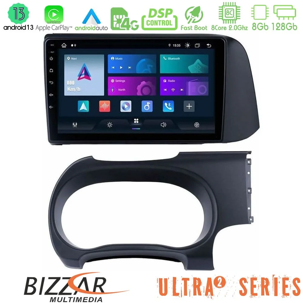 Φωτογραφία προϊόντος: Bizzar Ultra Series Hyundai i10 8core Android13 8+128GB Navigation Multimedia Tablet 9