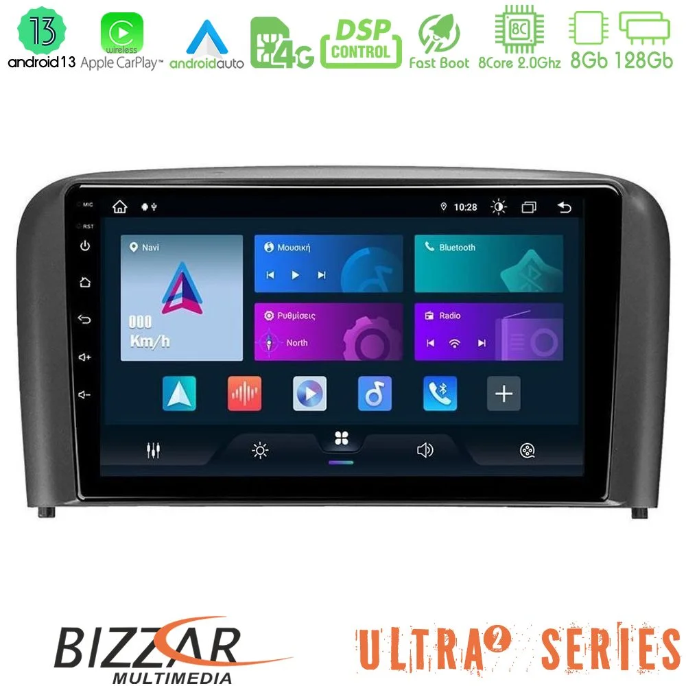 Φωτογραφία προϊόντος: Bizzar Ultra Series Volvo S80 1998-2006 8core Android13 8+128GB Navigation Multimedia Tablet 9