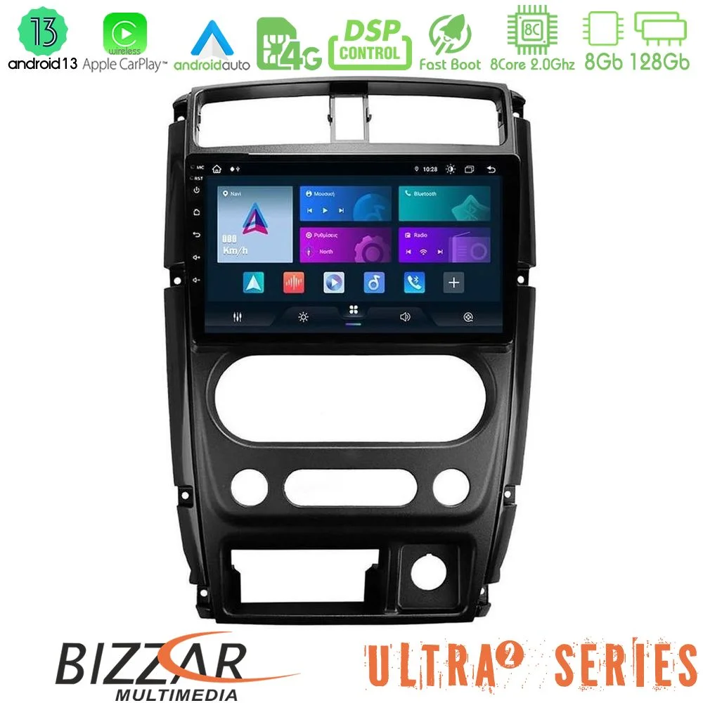 Φωτογραφία προϊόντος: Bizzar Ultra Series Suzuki Jimny 2007-2017 8core Android13 8+128GB Navigation Multimedia Tablet 9