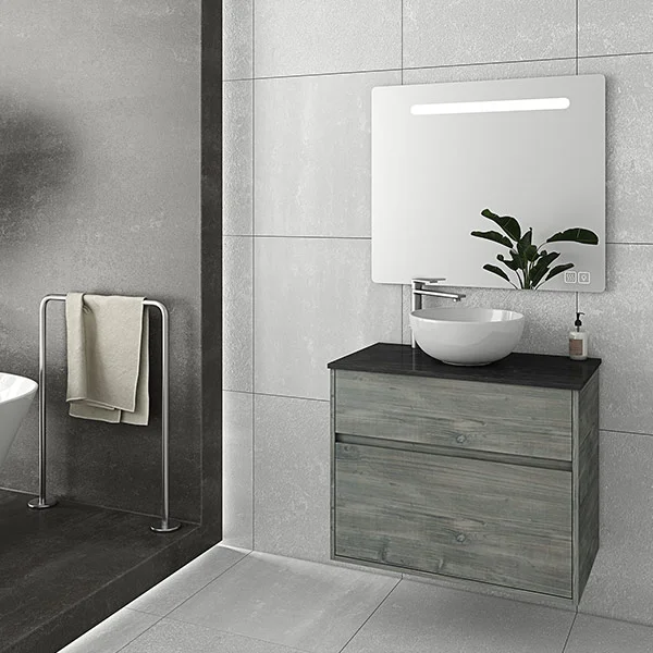 Φωτογραφία προϊόντος: Drop Instinct 80 Smoked Oak Top – 2 Σετ Μπάνιου με Νιπτήρα και Καθρέφτη 5PIN080SM