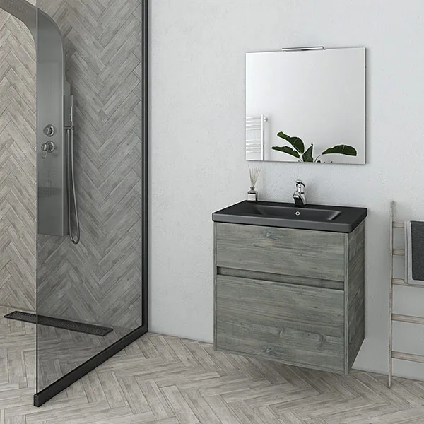 Φωτογραφία προϊόντος: Drop Instinct 65 Smoked Oak BL-1 Σετ Μπάνιου με Νιπτήρα και Καθρέφτη 5PIN065SM