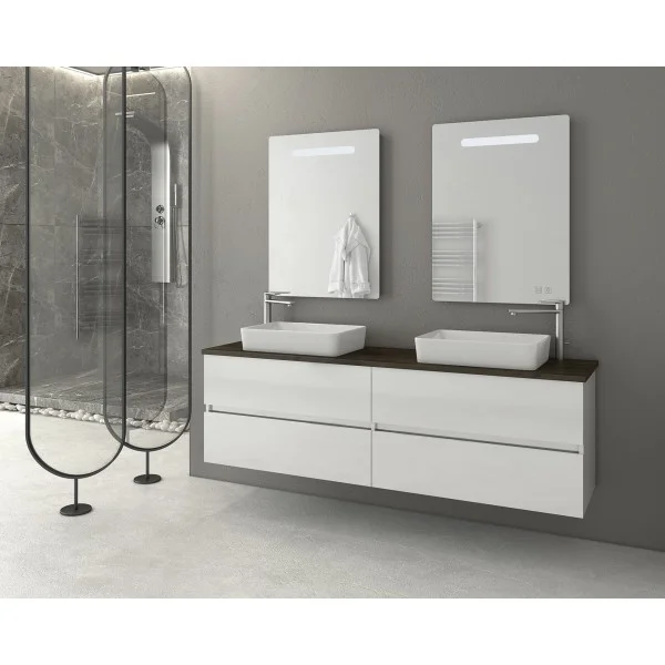 Φωτογραφία προϊόντος: Drop LUXUS 160 White γυαλιστερο έπιπλο μπάνιου κρεμαστό