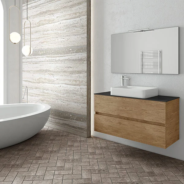 Φωτογραφία προϊόντος: Drop Luxus 100 PL Wood 5plx100wd Πάγκος με Νιπτήρα 96x40x50cm