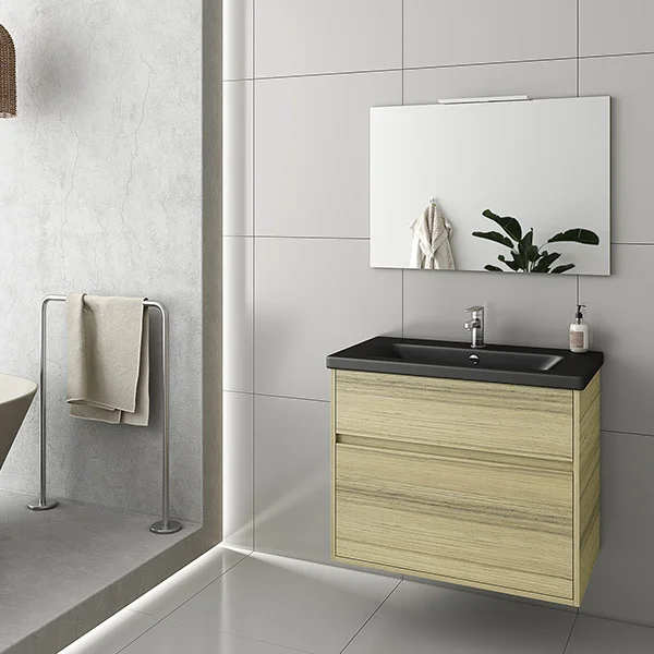Φωτογραφία προϊόντος: Drop Instinct 80 Natural Oak BL – 1 Σετ Μπάνιου με Νιπτήρα και Καθρέφτη 5PIN080NO