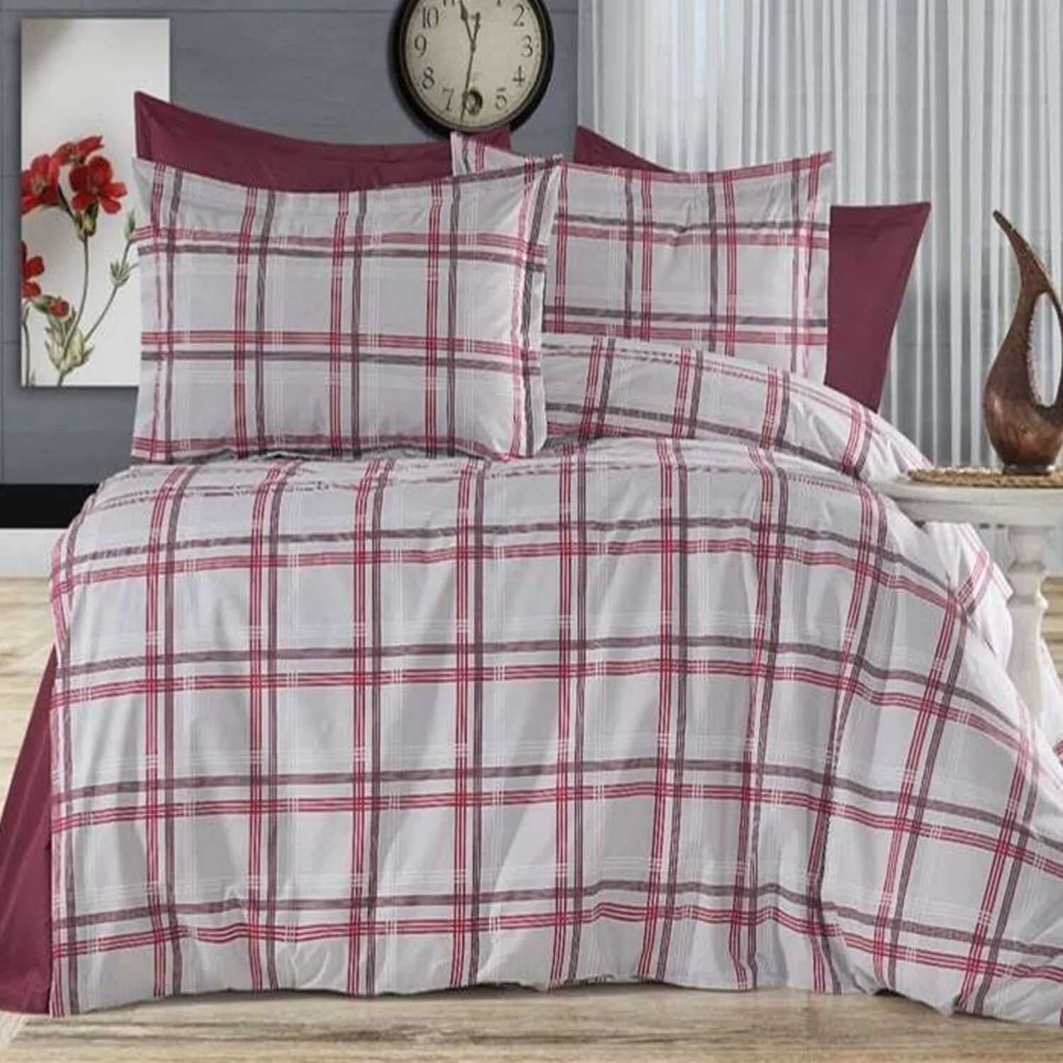Φωτογραφία προϊόντος: MayHome Σετ Σεντόνια Polycotton Ημίδιπλα 2520736479 (Π: 180cm x Μ: 240cm) – Γεωμετρικό