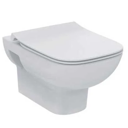 Φωτογραφία προϊόντος: Λεκάνη κρεμαστή με slim normal close καπάκι ideal Standard i.life A Rimless+ T471701+T481201 χρώμα λευκό γυαλιστερό