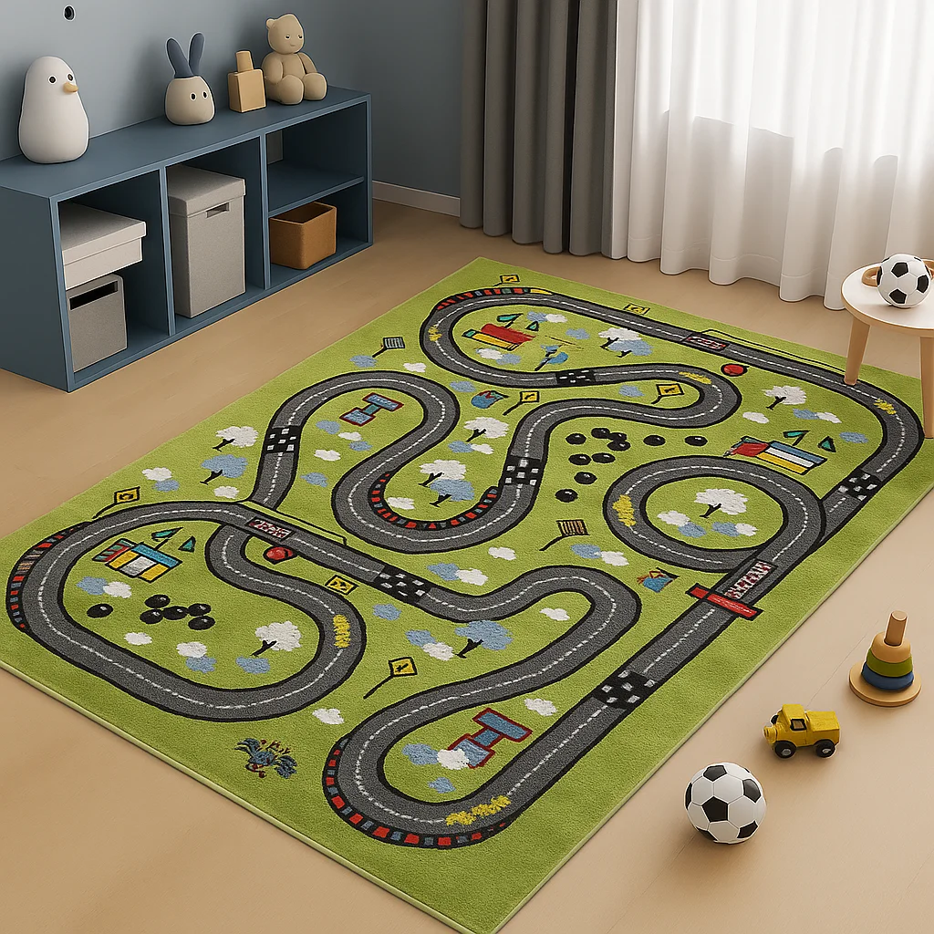 Φωτογραφία προϊόντος: Saray Home Παιδικό Χαλί 3D City Adventure M931A 200X250cm - Πράσινο