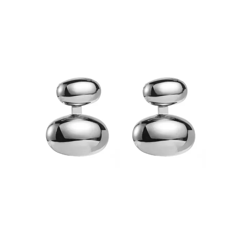 Φωτογραφία προϊόντος: Peach Jewelry Σκουλαρίκια Στυλ Γεωμετρικό Χρώμα Ασημί Από Ανοξείδωτο Ατσάλι 304 Με Επίστρωση