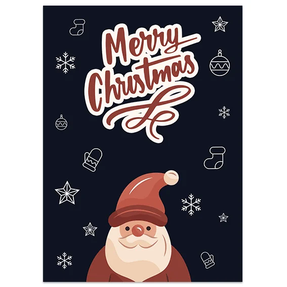 Φωτογραφία προϊόντος: OEM Ευχετήρια κάρτα Merry Christmas-Santa