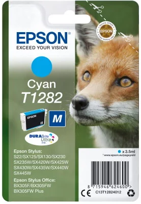 Φωτογραφία προϊόντος: Ink Epson T12824011 Cyan with pigment ink new series Fox-Size M - C13T12824012