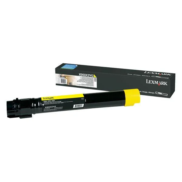 Φωτογραφία προϊόντος: Toner Laser Lexmark X950X2YG Yellow Extra High Yield - 22k Pgs - X950X2YG