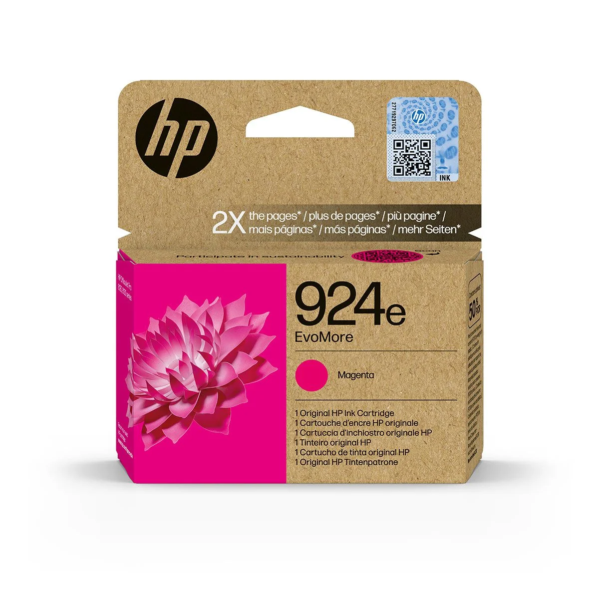 Φωτογραφία προϊόντος: Hewlett Packard HP 924e EvoMore Magenta Original Ink Cartridge - 4K0U8NE