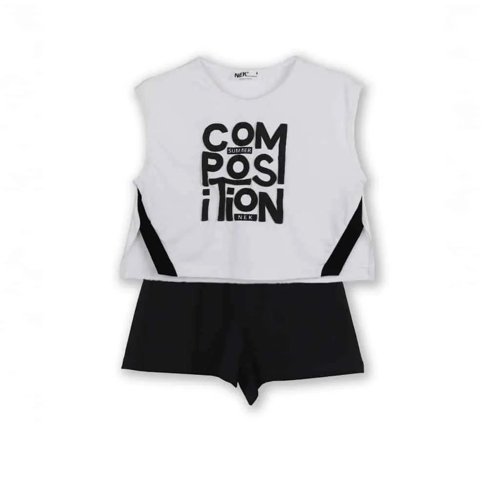 Φωτογραφία προϊόντος: NEK KIDS WEAR 21725 ΠΑΙΔΙΚΟ ΣΕΤ ΓΙΑ ΚΟΡΙΤΣΙ ΛΕΥΚΟ ΜΑΥΡΟ 2ΤΜ 1-6 ΕΤΩΝ