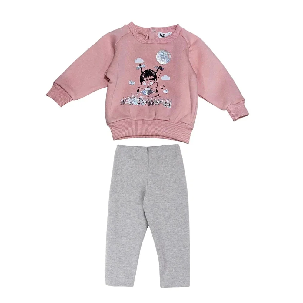 Φωτογραφία προϊόντος: NEK KIDS WEAR 172124 ΒΡΕΦΙΚΟ ΣΕΤ ΦΟΡΜΑΣ ΓΙΑ ΚΟΡΙΤΣΙ 2ΤΜ ΡΟΖ ΓΚΡΙ 0-24 ΜΗΝΩΝ