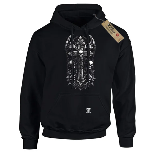 Φωτογραφία προϊόντος: Hoodie φούτερ με κουκούλα Heavy Metal Takeposition Σε Μαύρο, 907-7763b