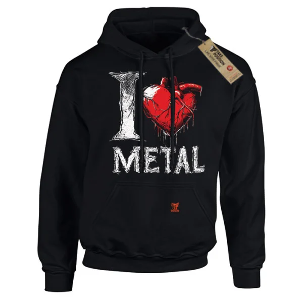 Φωτογραφία προϊόντος: Hoodie φούτερ με κουκούλα I Love Metal Takeposition Σε Μαύρο, 907-7771