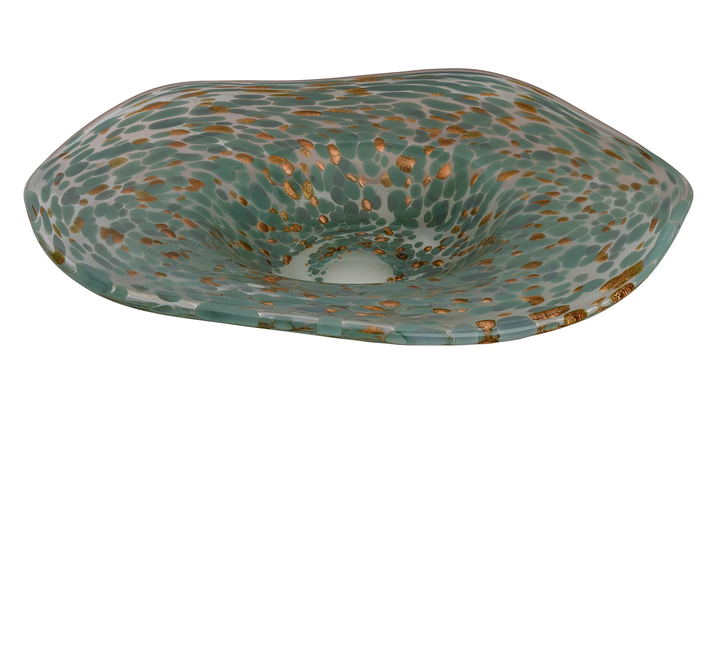 Φωτογραφία προϊόντος: HOME FASHION ACCESSORIES Διακοσμητική Πιατέλα Φυσιτό Γυαλί Jasper 35cm HFA