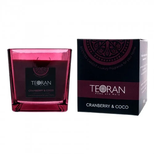 Φωτογραφία προϊόντος: Teoran Αρωματικο κερί Cranberry Coco τετράγωνο 210 γρ - Τετράγωνο 210gr