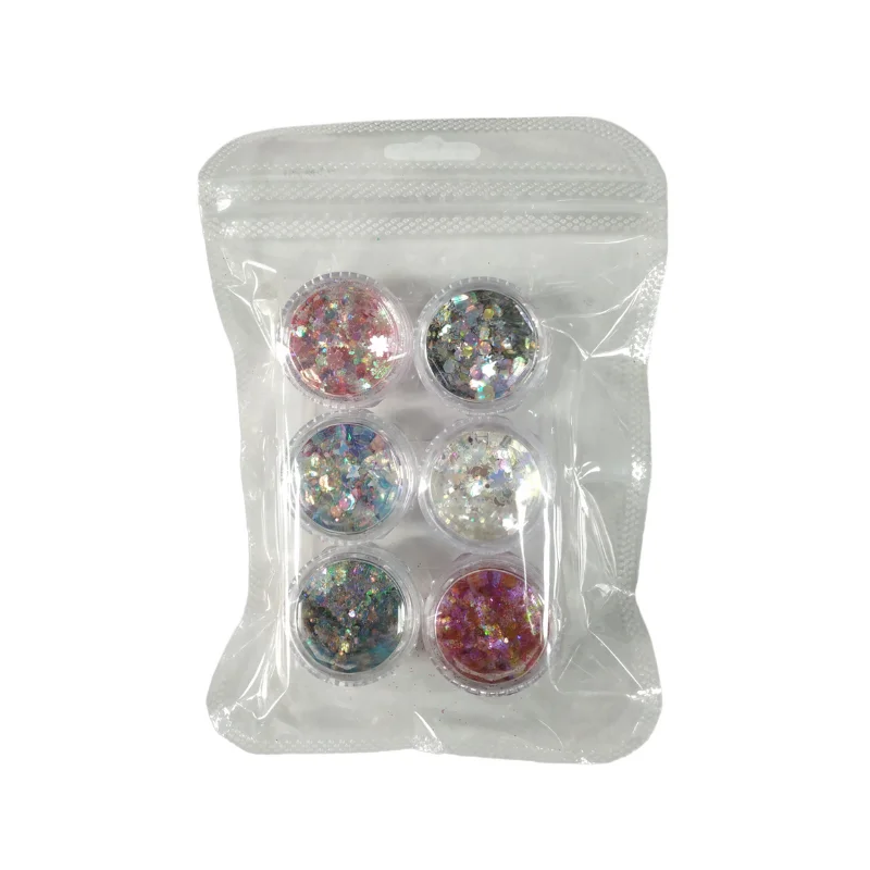 Φωτογραφία προϊόντος: Tradesor Σετ Glitter νυχιών Nail Art - ND129 - 6pcs - 910556