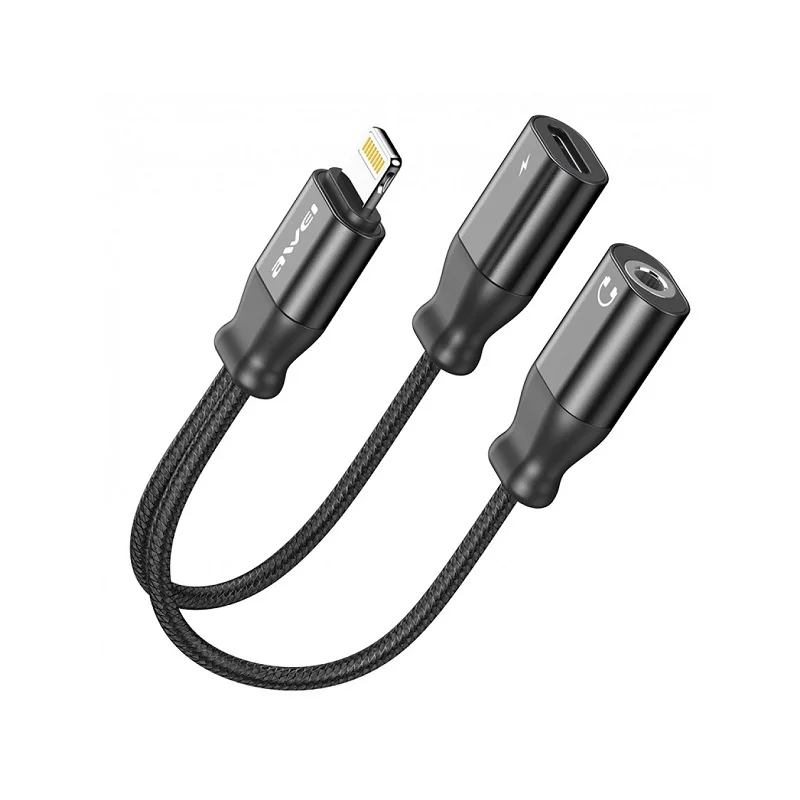Φωτογραφία προϊόντος: Αντάπτορας Lightning male σε Jack 3.5mm/Lightning female - CL-73 - AWEI - 888148