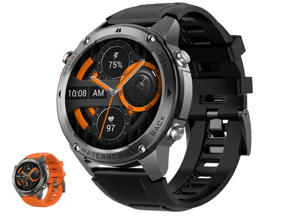 Φωτογραφία προϊόντος: Smartwatch Blavec M-03 Predator AMOLED GPS Voice Call Graphite / Orange