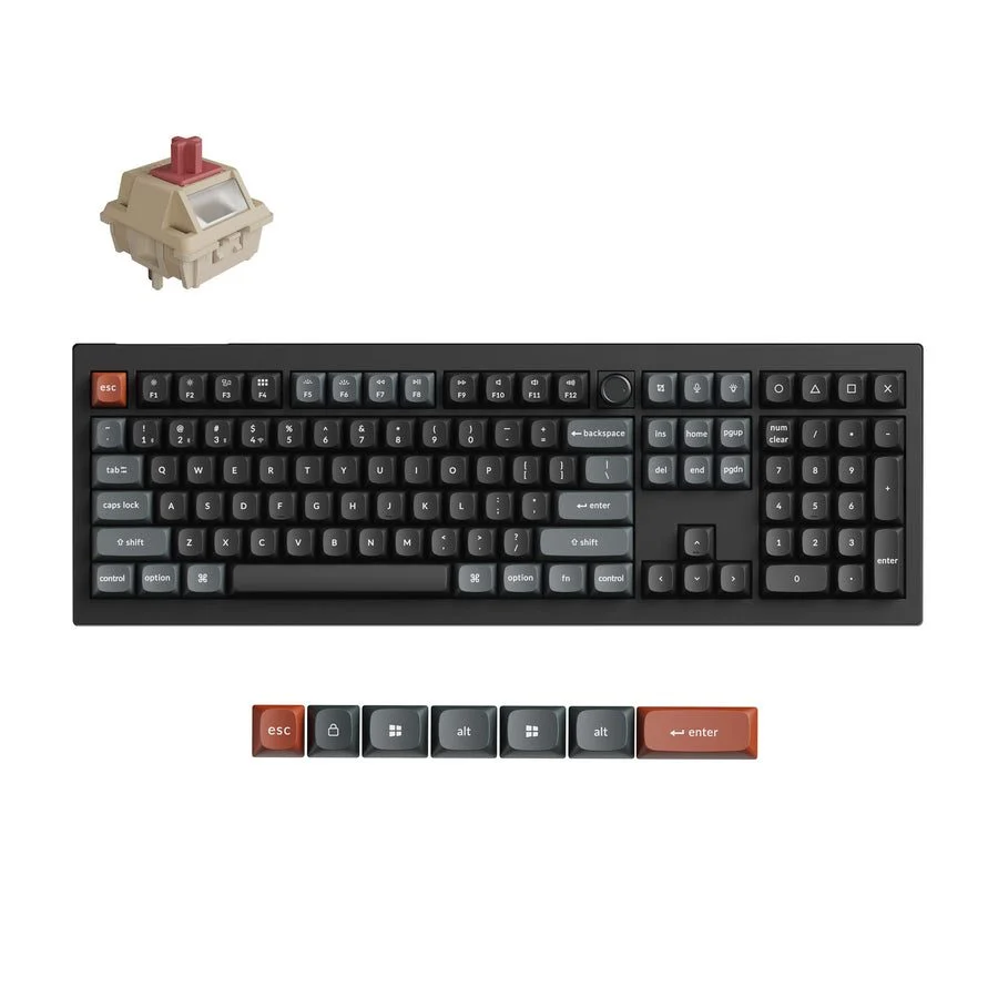 Φωτογραφία προϊόντος: Keychron V6 Ultra (V6U-D1) QMK/VIA 8K Wireless Custom Mechanical Keyboard Red Switch RGB 100% US