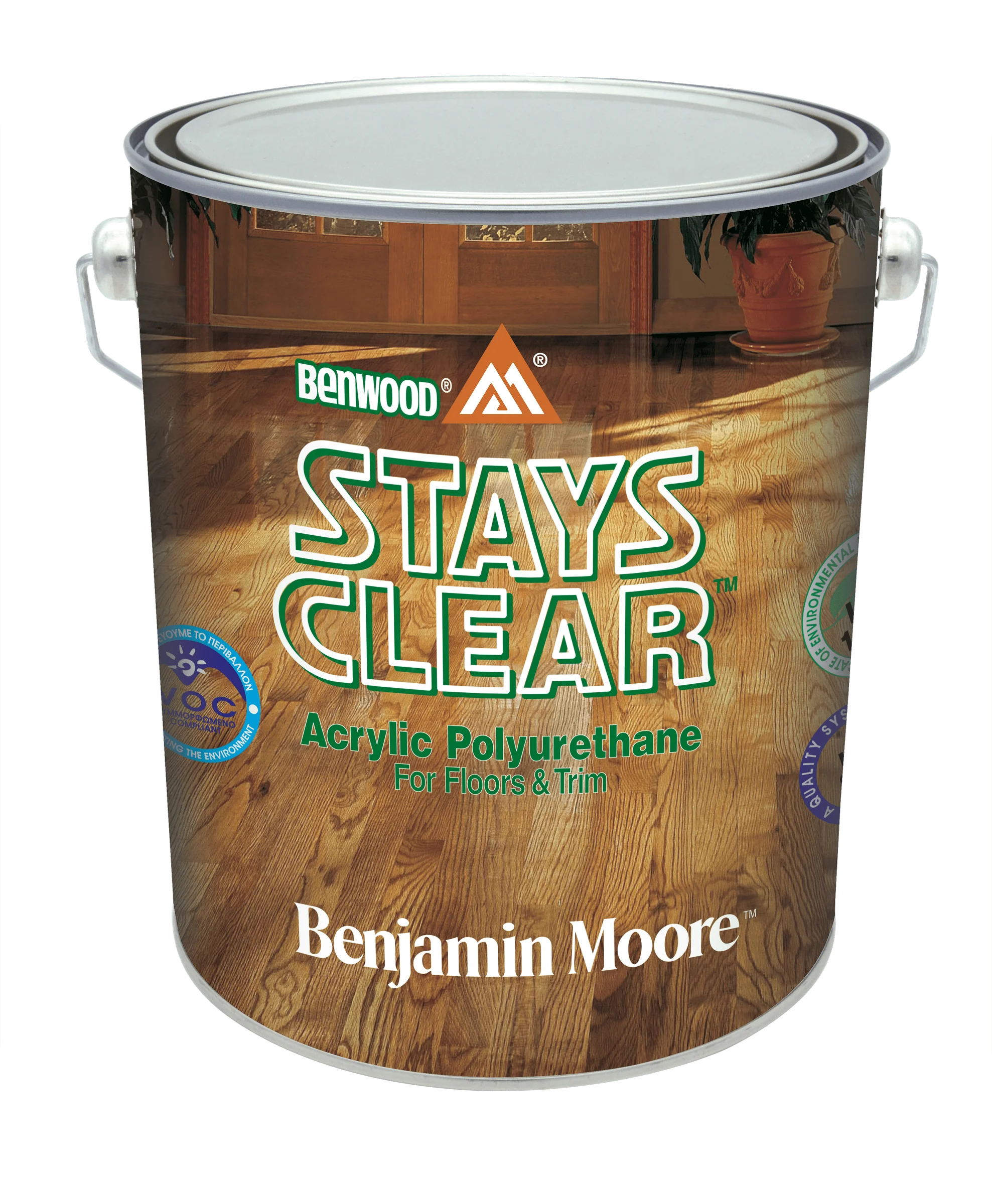 Φωτογραφία προϊόντος: Benjamin Moore Stays Clear 423 Βερνίκι Ακρυλικής Πολυουρεθάνης Σατινέ