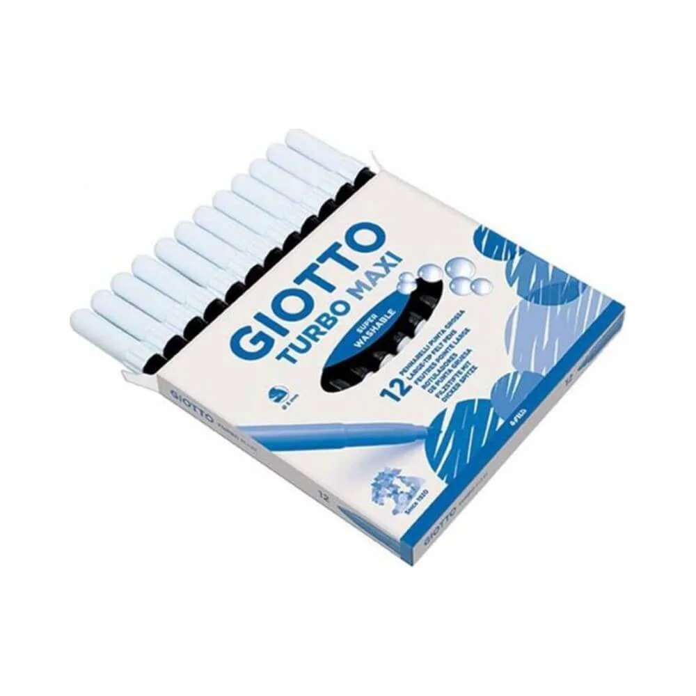 Φωτογραφία προϊόντος: Giotto Turbo Maxi Πλενόμενοι Μαρκαδόροι Ζωγραφικής Χονδροί σε Μαύρο Χρώμα 456036
