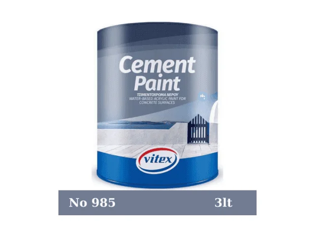 Φωτογραφία προϊόντος: OEM VITEX CEMENT PAINT ΤΣΙΜΕΝ/ΧΡΩΜΑ ΝΕΡΟΥ 985 ΑΝΘΡΑΚΙ 3LT