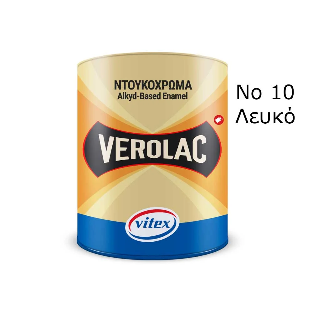 Φωτογραφία προϊόντος: Vitex VEROLAC No10 Βερνικόχρωμα Διαλύτου για Μεταλλικές και Ξύλινες Επιφάνειες ,Λευκό 375 ml