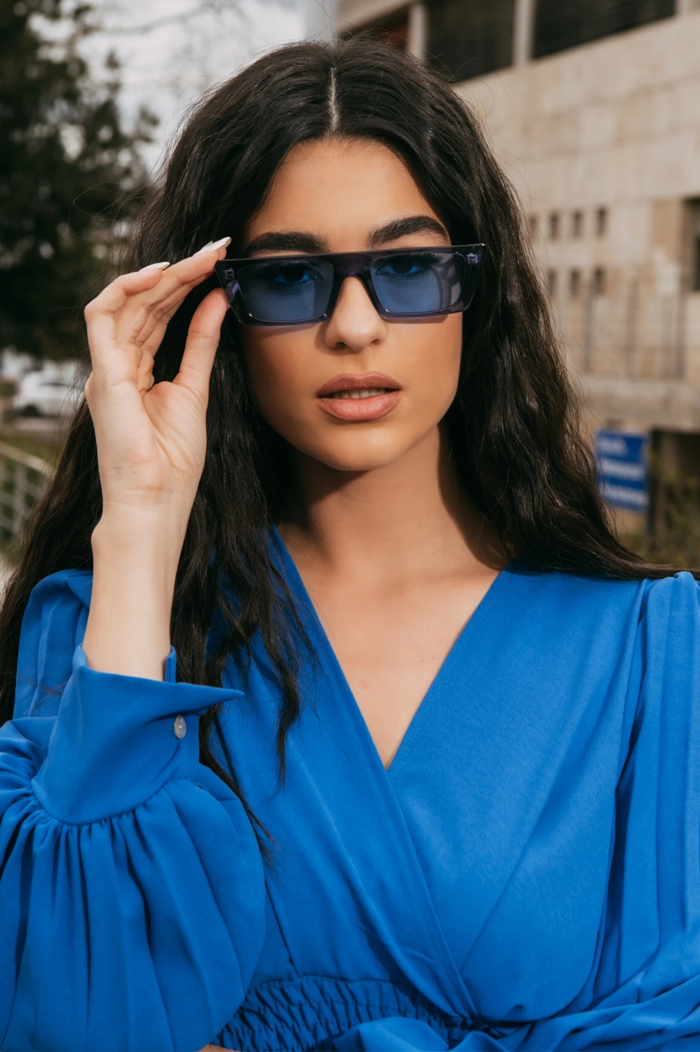 Φωτογραφία προϊόντος: Antithesis Clothing Γυαλιά Ηλίου Lorelai Με Σκελετό Με Γωνίες- Μώβ