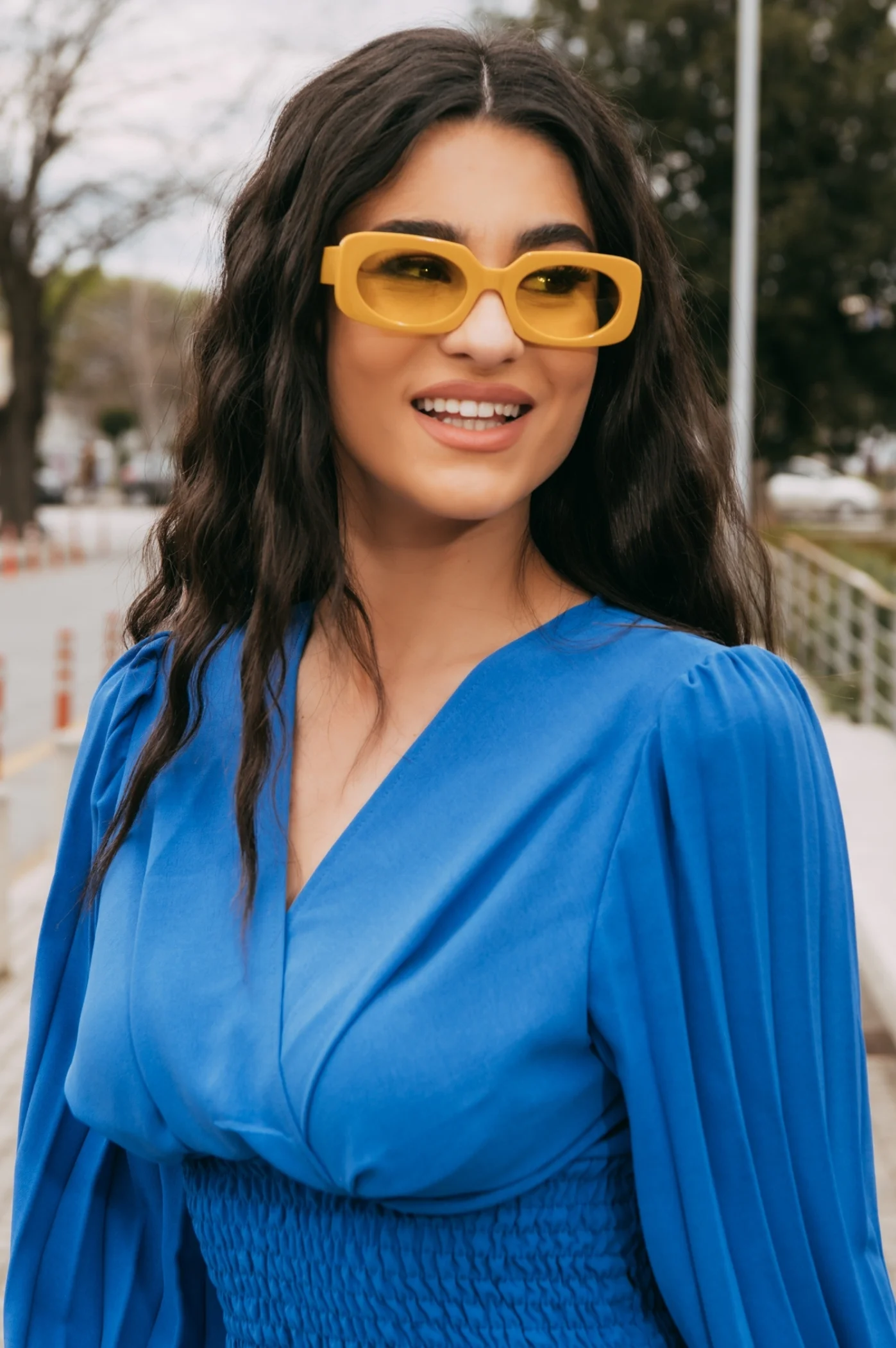 Φωτογραφία προϊόντος: Antithesis Clothing Γυαλιά Ηλίου Felicia Με Κοκκάλινο Σκελετό - Yellow