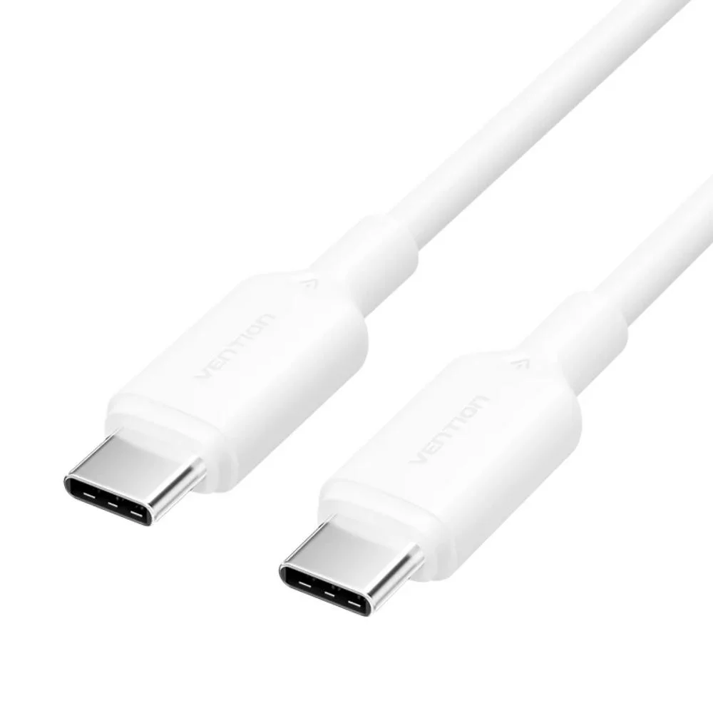 Φωτογραφία προϊόντος: VENTION USB 2.0 Type-C Male to Type-C Male 3A Cable 1M White Aluminum Alloy Type (TRDWF) (VENTRDWF)