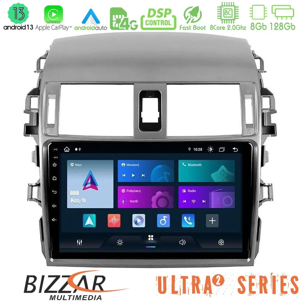 Φωτογραφία προϊόντος: Bizzar Ultra Series Toyota Corolla 2008-2010 8core Android13 8+128GB Navigation Multimedia Tablet 9