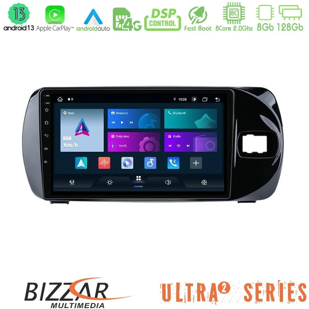Φωτογραφία προϊόντος: Bizzar Ultra Series Toyota Yaris (Vitz) 2015-2020 RHD 8core Android13 8+128GB Navigation Multimedia Tablet 9